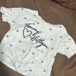 Tommy Hilfiger White Tee with Heart and Logo